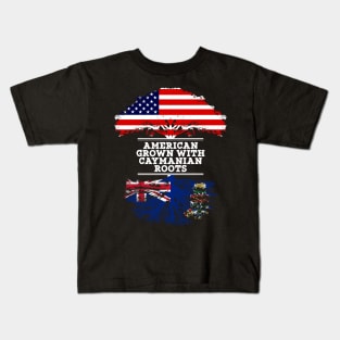 American Grown With Caymanian Roots - Gift for Caymanian From Cayman Islands Kids T-Shirt